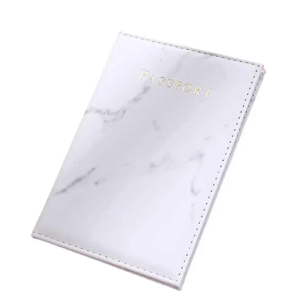 couvertures de passeport à motif marbré pour hommes et femmes, porte-passeport de voyage, couverture de protection, porte-carte d'identité et de crédit, vente en gros