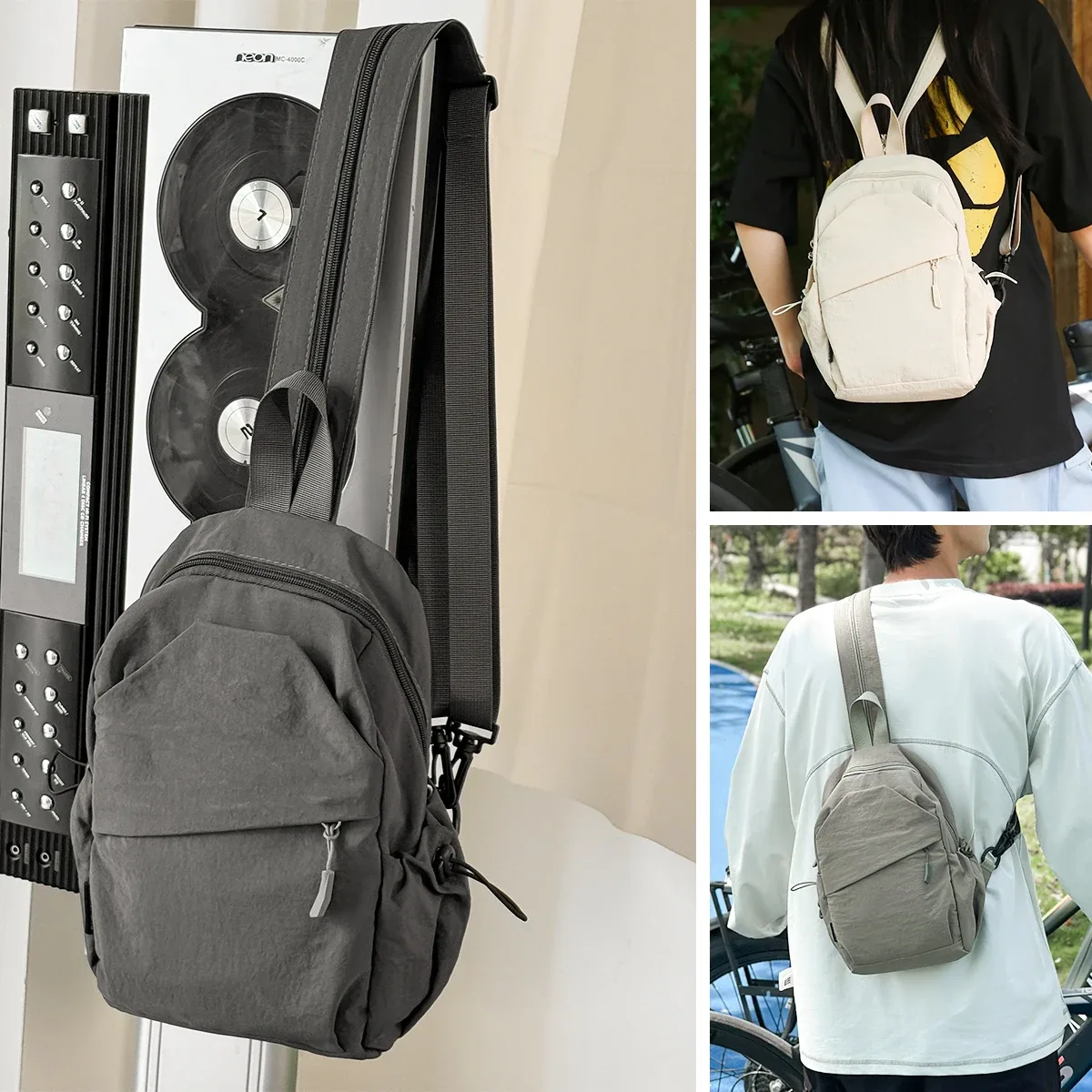 sac à bandoulière pour hommes, petit sac à dos à bandoulière simple, sac de poitrine pour femmes, cyclisme, sport, escalade, tablette pour garçons, léger mo