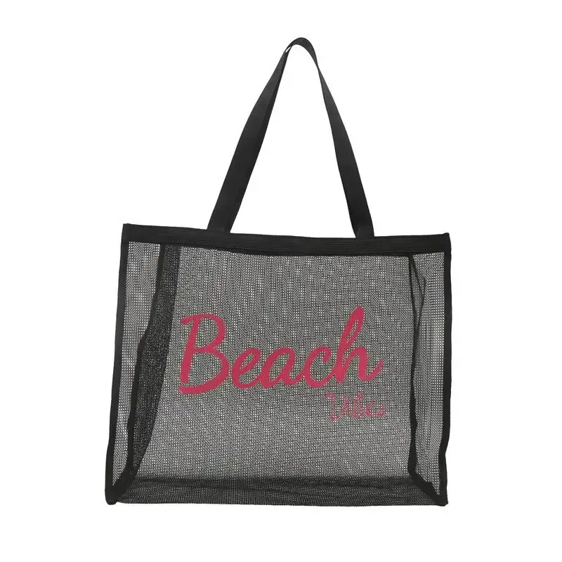 grand sac fourre-tout réutilisable en maille pour femme, idéal pour la piscine, les voyages/natation, sac de rangement à séchage rapide pour la douche, plage