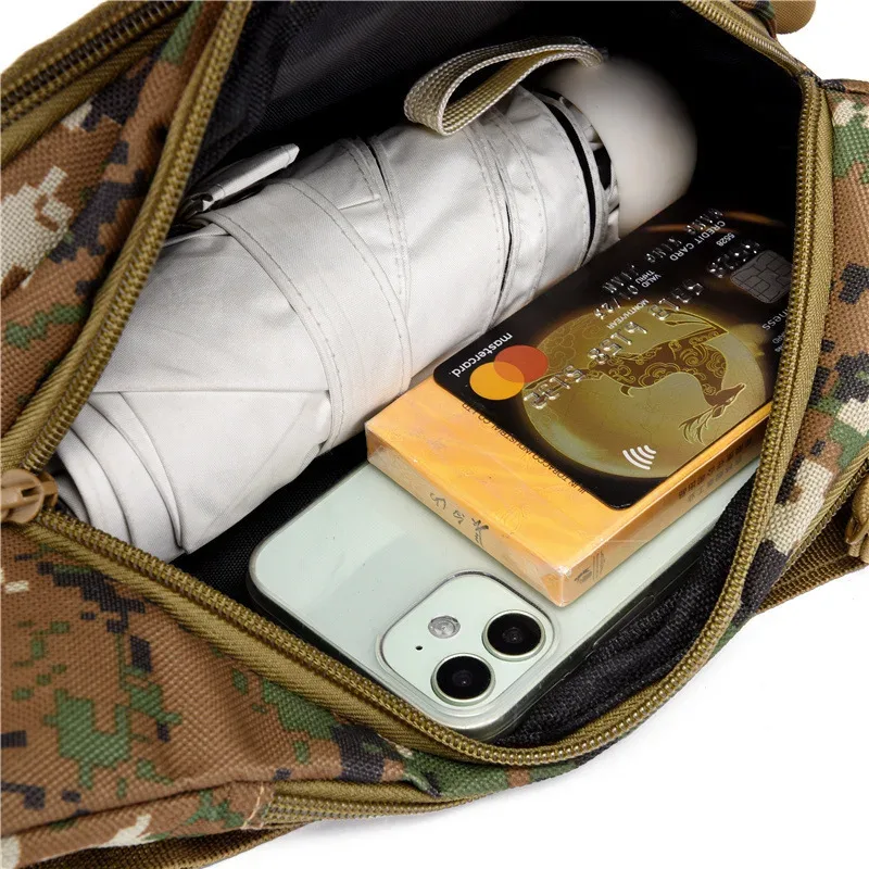 nouvelle sacoche de taille multi-compartiments à quatre fermetures éclair pour homme, sac de poitrine de sport et de loisirs pour femme, portefeuille de voyage pour téléphone portable
