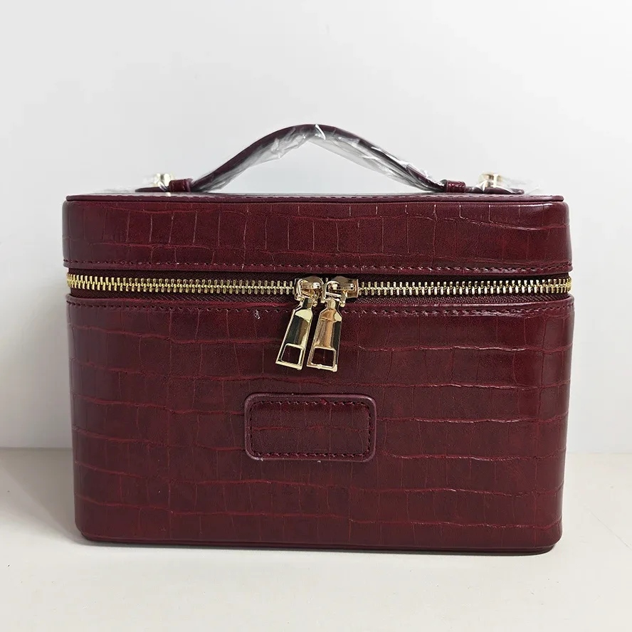 sac de voyage personnalisé en cuir motif crocodile avec fermeture éclair, grande capacité, poignée supérieure, sac à main de luxe diy pour femme
