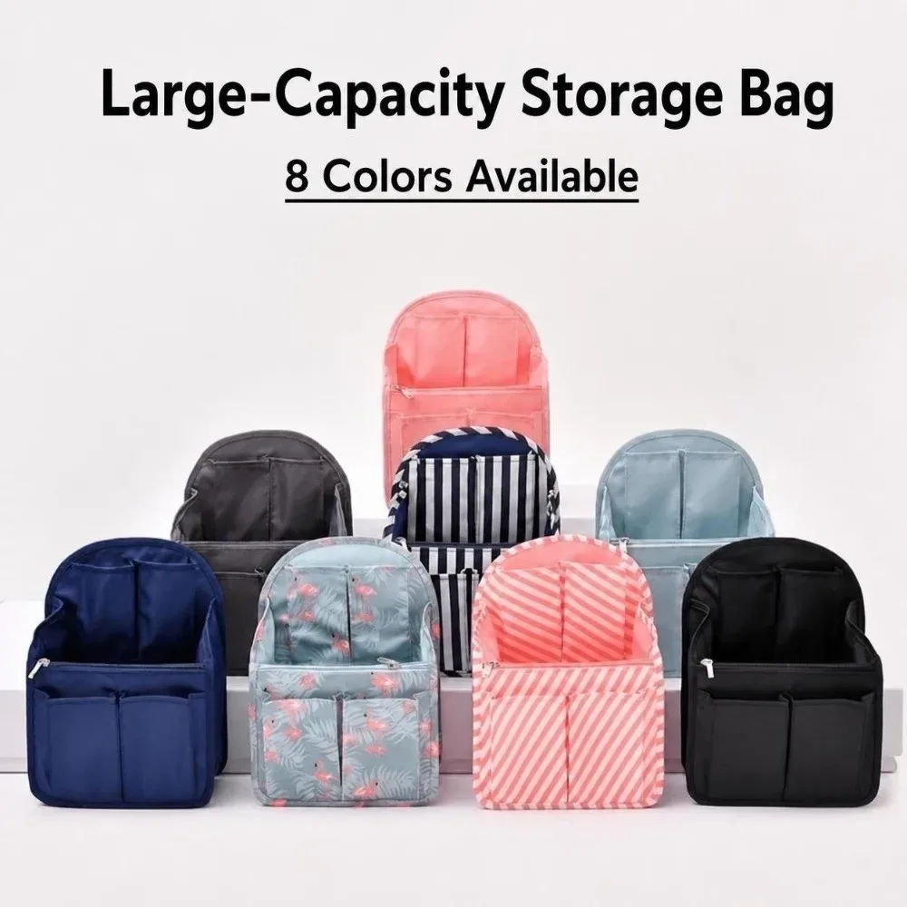 sac de rangement multi-poches pour sac à dos, doublure intérieure, sac de rangement multifonctionnel, grande capacité, essentiels de voyage