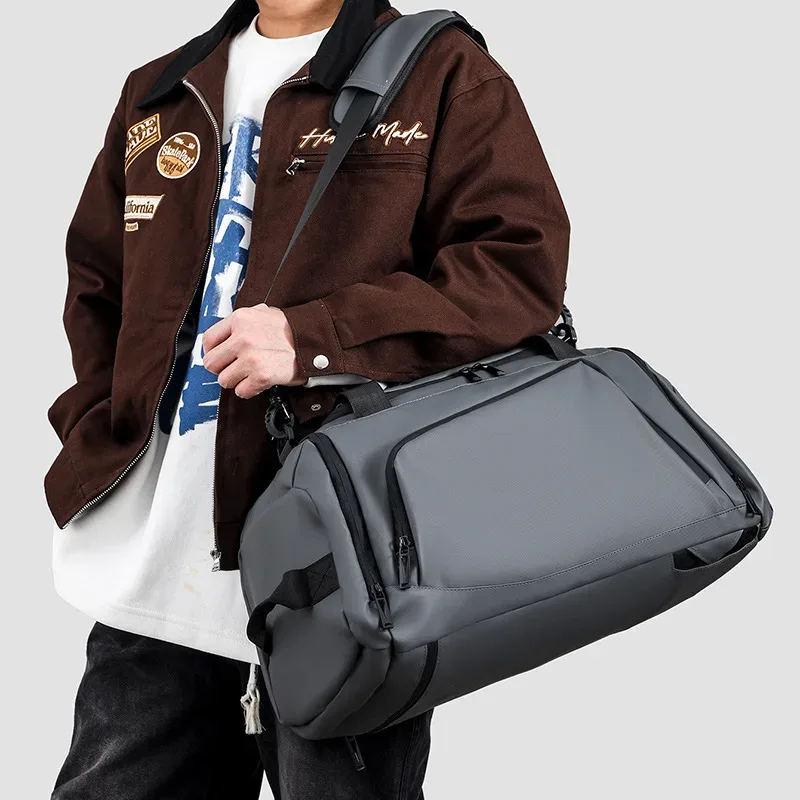 sac de voyage personnalisé avec logo, sac de rangement de grande capacité, sac à bandoulière portatif pour hommes, sac de sport, de sport, de bricolage