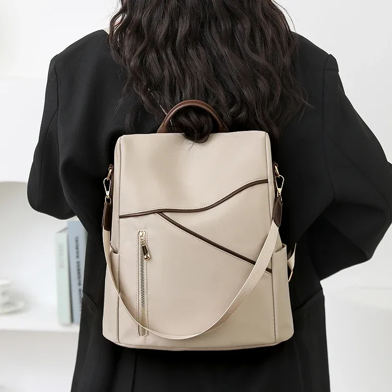 sac à dos antivol femme décontracté en nylon nouveau sac d'école 2025 mode grande capacité bandoulière sac à bandoulière mochila femenina