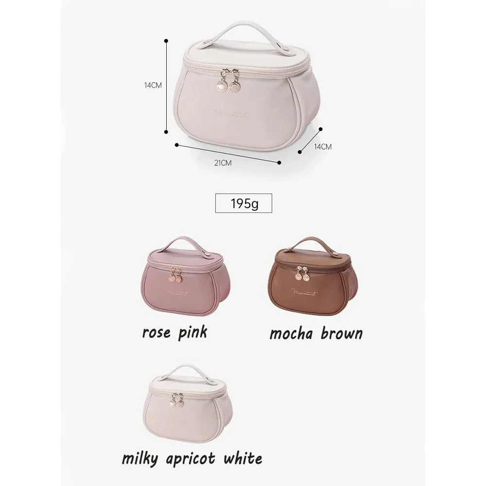 sac de maquillage imperméable de grande capacité pour femmes, sac de toilette en cuir pu de grande capacité, sac de rangement pour cosmétiques de voyage