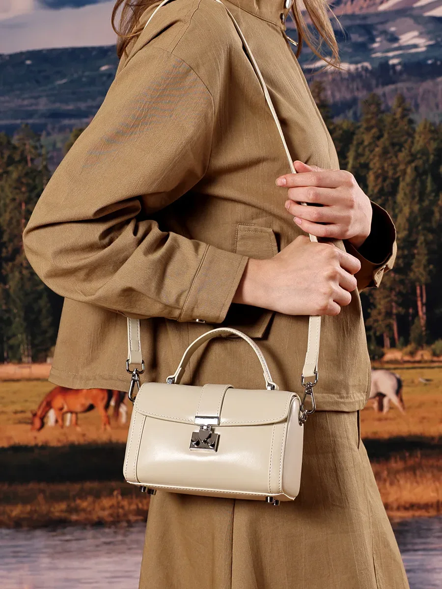 sacs à main de luxe en cuir véritable de vache pour femmes, sacs à bandoulière, sacs à main pour femmes, nouveau sac à la mode, nouveau petit sac de luxe