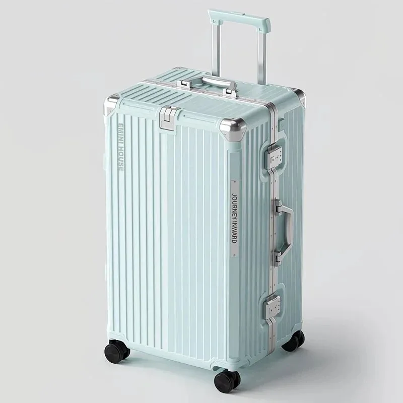 valise multifonctionnelle grande capacité 30 pouces, cadre en aluminium robuste et épaissi, valise de voyage à roulettes, bagage extra large