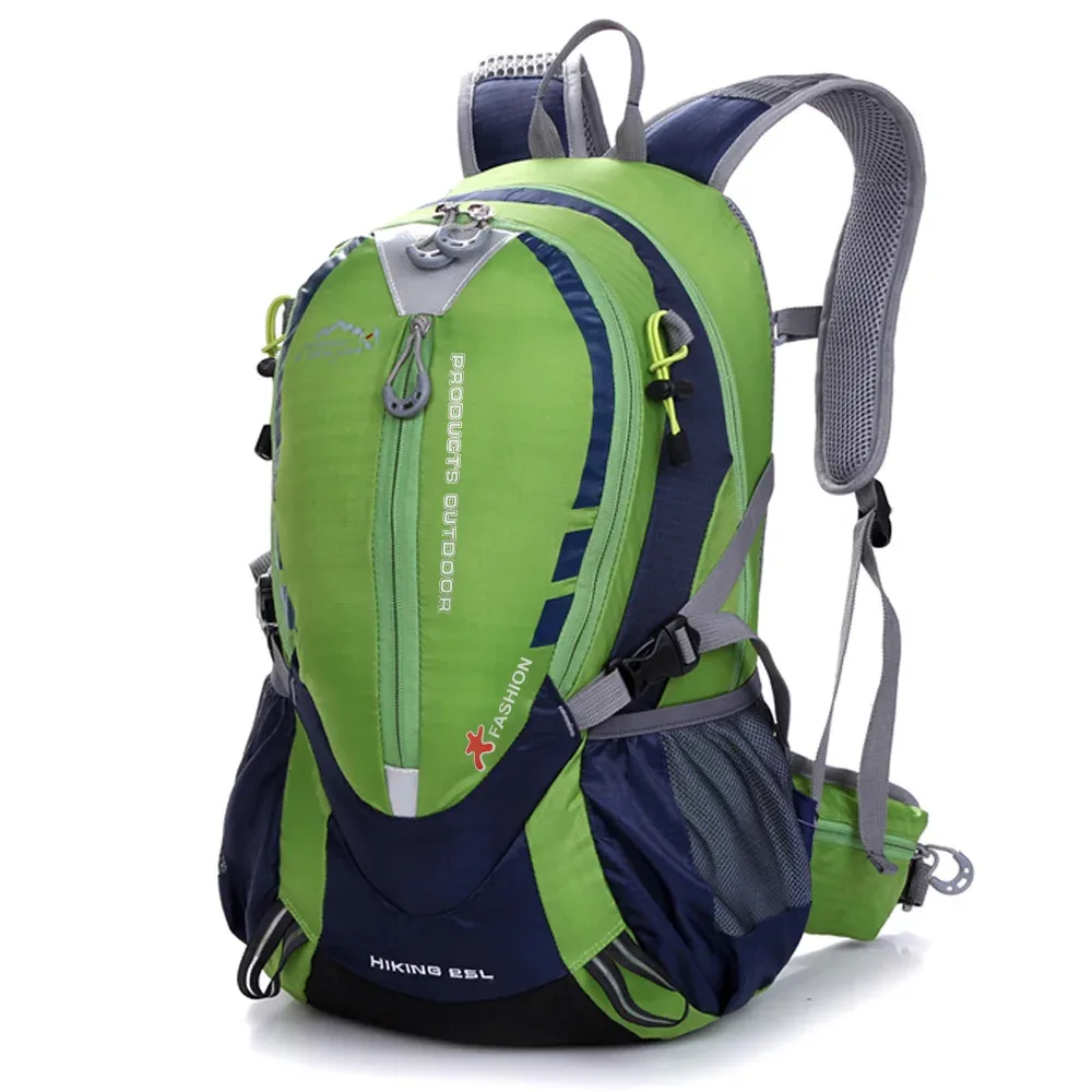 sac dos polyester noir bleu beige hiking randonnée extérieur 20 35 litres bandoulière arquée poche ouvrante jacquard informatique