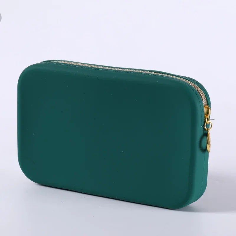 sac de rangement cosmétique carré en silicone, grande capacité, support portable pour pinceaux de maquillage, organisateur de cosmétiques étanche pour voyage