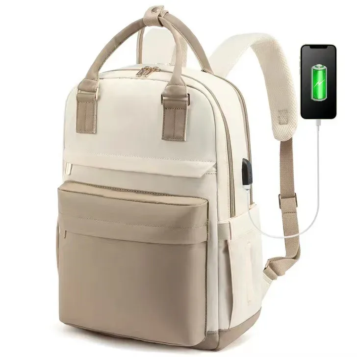 sac à dos pour ordinateur portable avec port de chargement usb, sac à dos d'affaires en cas de déchirure pour les voyages, sac à dos décontracté pour hommes et femmes, 14 pouces, 15 pouces