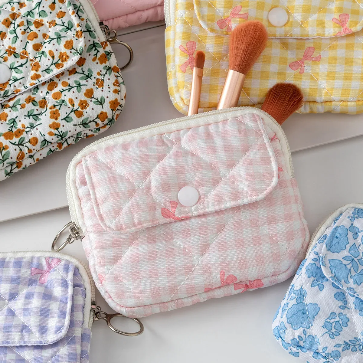 mini sac à cosmétiques carré mignon pour femmes, pochette de rangement pour serviettes hygiéniques, rouge à lèvres, petits sacs de maquillage à fermeture éclair