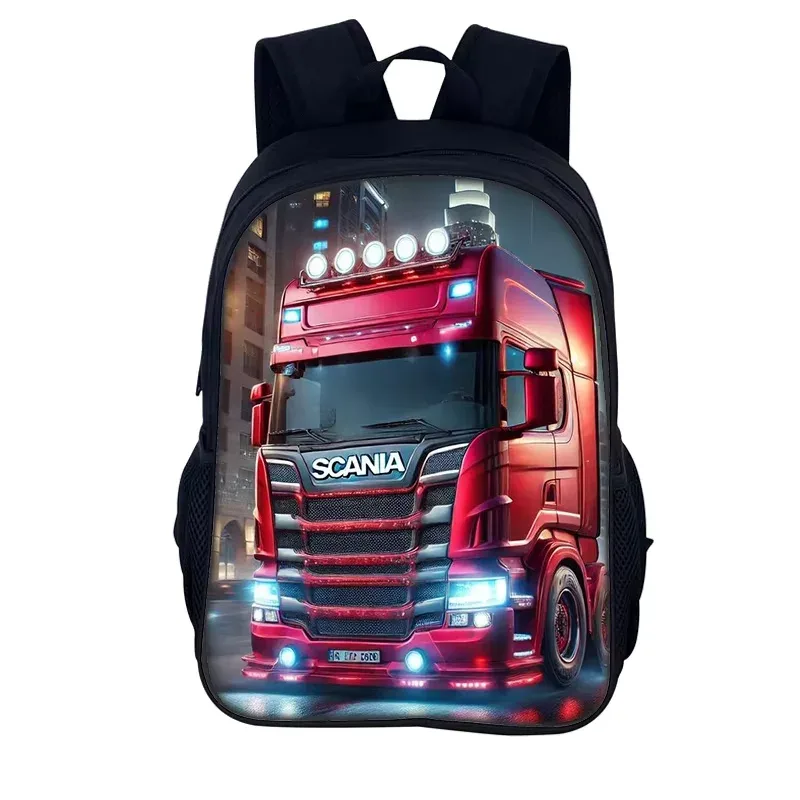 scania-sac à dos avec fermeture éclair pour enfants, sac d'école pour étudiants, sac de livre, ordinateur portable anime, cadeau d'anniversaire mochila, jeu, 40cm, 15.7 pouces