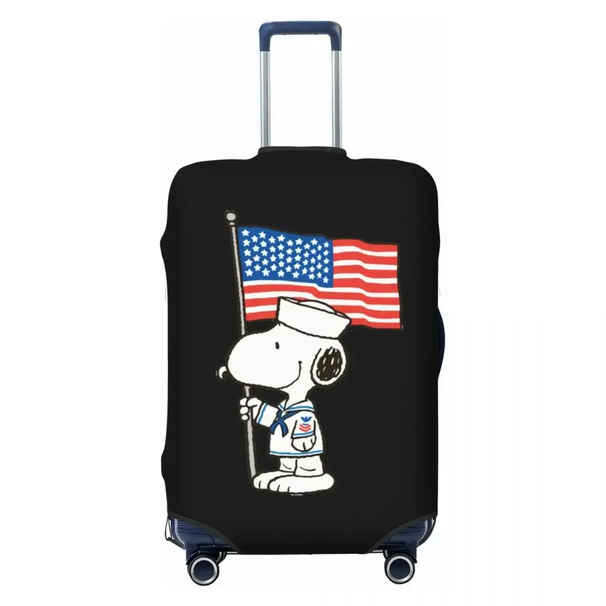 housse de bagage lavable anti-rayures, imprimé chiens mignons, convient aux valises de 18 à 32 pouces, élastique, durable, anti-poussière, pour les voyages en plein air