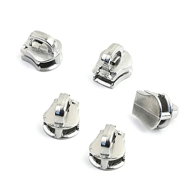 10 pièces 5 # tirette de fermeture éclair métallique pour sacs, bagages, vêtements, kit de réparation diy, accessoires de quincaillerie