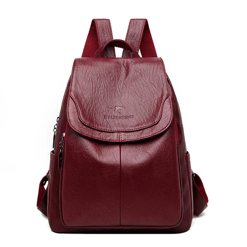sac à dos en cuir de grande capacité pour femmes, sac d'école vintage de bonne qualité, sac à dos de voyage pour dames