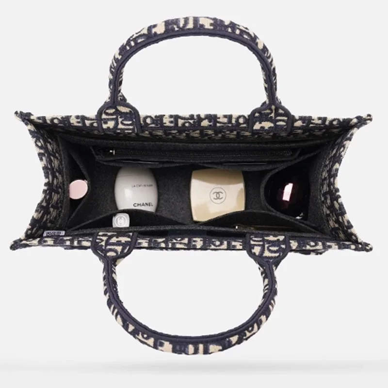 sac d'insertion en tissu feutré pour livre, sac à main de maquillage, organisateur, sac à main intérieur de voyage, sac à cosmétiques, sac pour maman, fourre-tout onthego