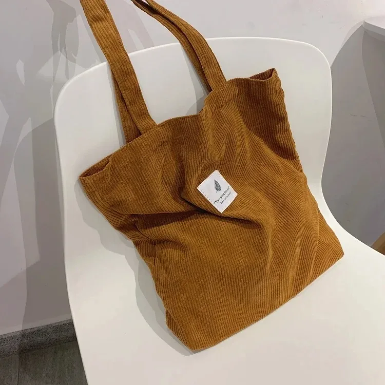 sac cabas en velours côtelé pour femme jiomay 2025 – sac fourre-tout élégant et durable, grande capacité, idéal pour un usage quotidien