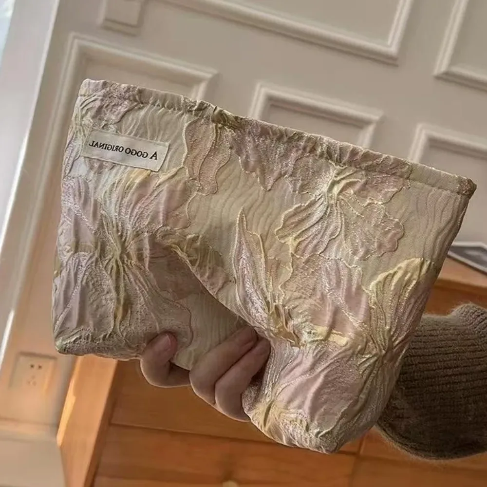 sac de maquillage à motif floral tendance, grande capacité, multi-usages, sac de rangement pour articles de toilette et soins de la peau, sac cosmétique pour femmes
