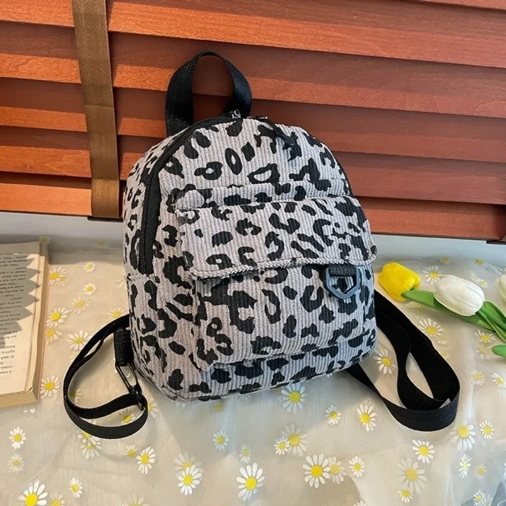sac à bandoulière décontracté de grande capacité, imprimé léopard, mini sac à dos résistant à l'usure, sac carré léger