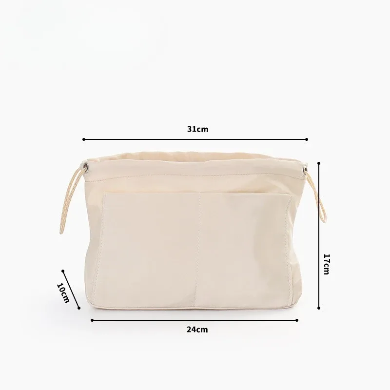 organisateur de sac à main multifonctionnel simple et élégant avec séparateurs pour le rangement de cosmétiques et de maquillage