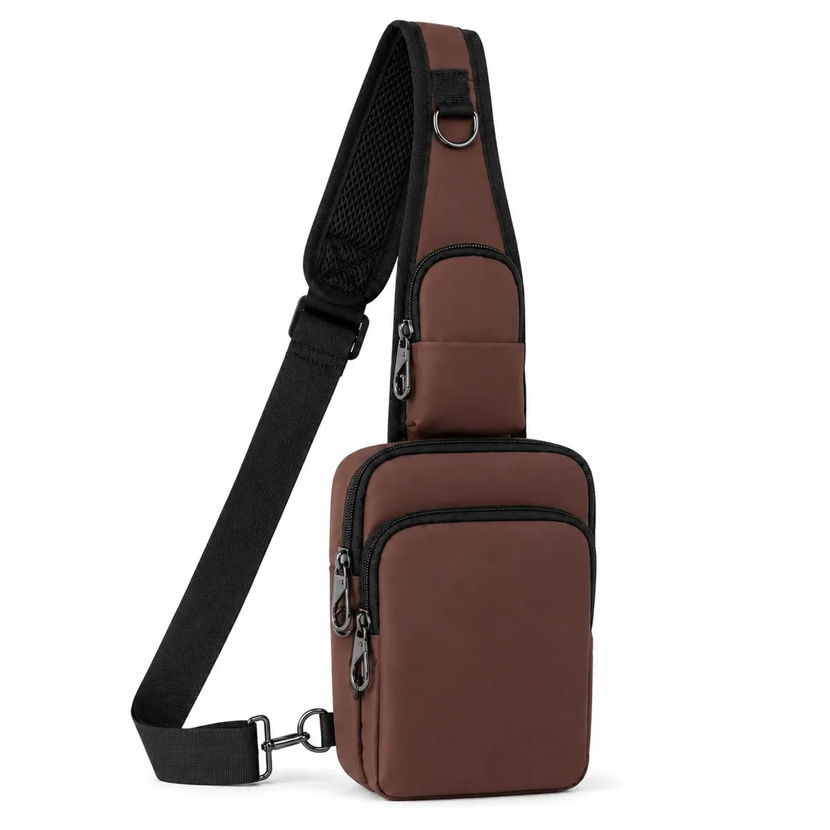 sac à bandoulière décontracté et tendance anti-rfid pour hommes, sac de poitrine sportif urbain, sac à épaule simple et léger pour les trajets quotidiens