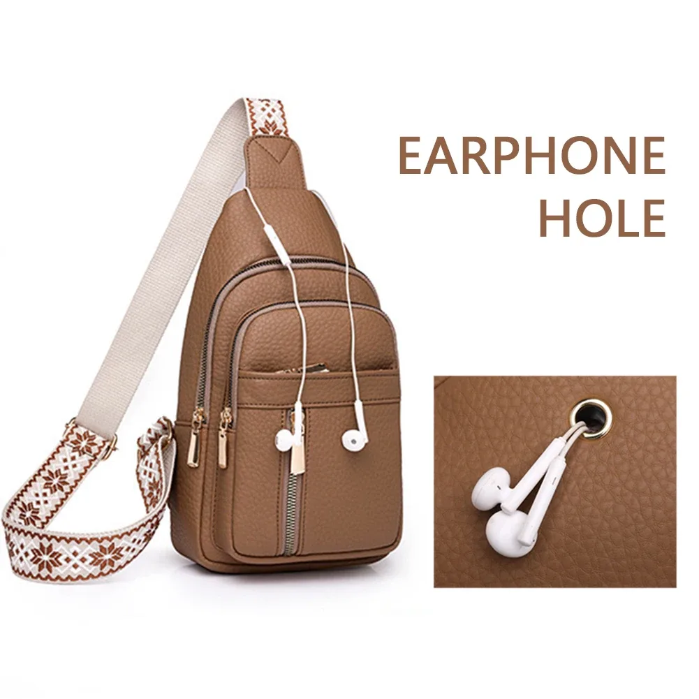 sac à bandoulière en cuir pu imperméable pour femme, sac de poitrine décontracté, sacs initiés, sac messager, voyage, cyclisme, haute qualité, mode