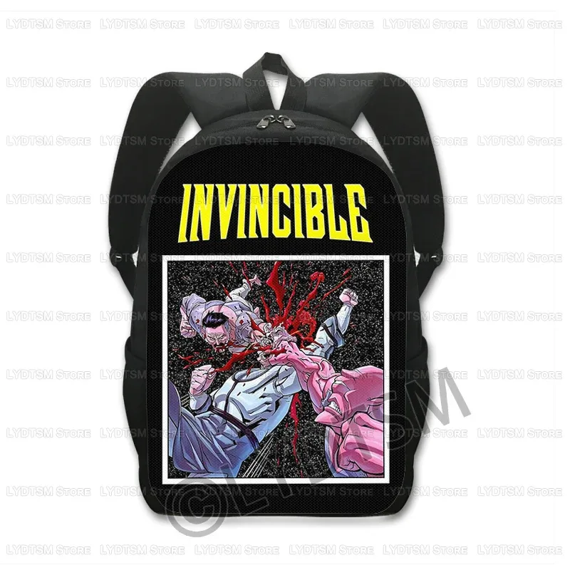 invincible hero print sac à dos hommes sac à dos bande dessinée omni mark enfants sacs d'école pour adolescent sac à dos ordinateur portable sacs à dos bookbag