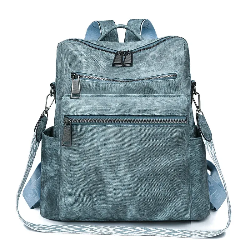 sacs à main à bandoulière en cuir pu pour femmes, sac à dos tendance, grand sac à dos de styliste