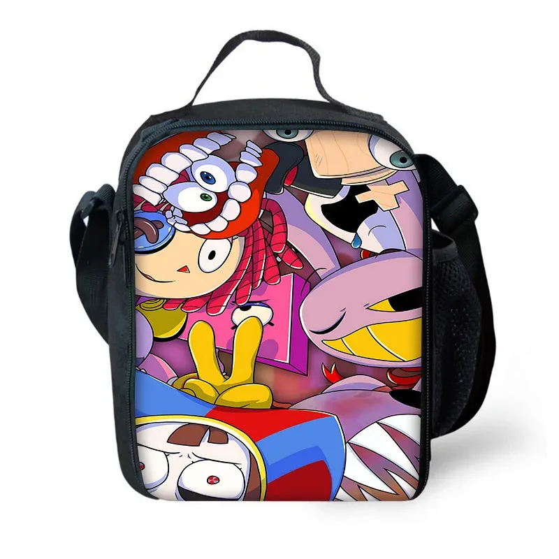 sac à dos d'école pour enfants cartoon a-amazings digitals circus avec sacs à déjeuner, sacs à crayons, sacs d'école pour garçons et filles, meilleur cadeau