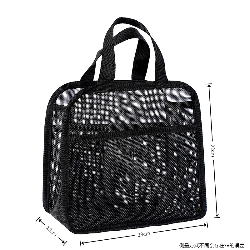 nouvelle trousse de toilette coréenne en maille tissée pour femmes, sac de rangement portable pour produits de soin de la peau, sac de voyage, trousse de maquillage pour la salle de sport et la douche.