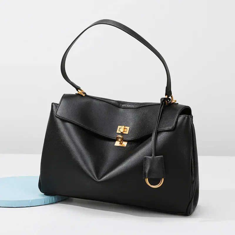 sac à main en cuir group pour femme, marque de luxe, marron, daim givré, fourre-tout localité, à la mode