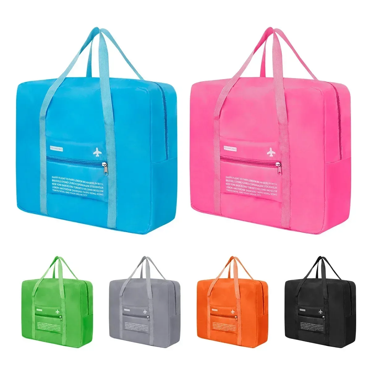 sac de rangement en nylon portable étanche pour voyage, organisateur de bagages à main, grande capacité, pliable, avion