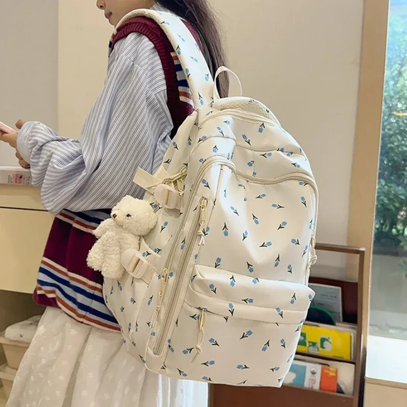 sac à dos mignon pour filles, sac d'école à la mode, grande capacité, cartable pour adolescentes, sac de voyage portable pour enfants