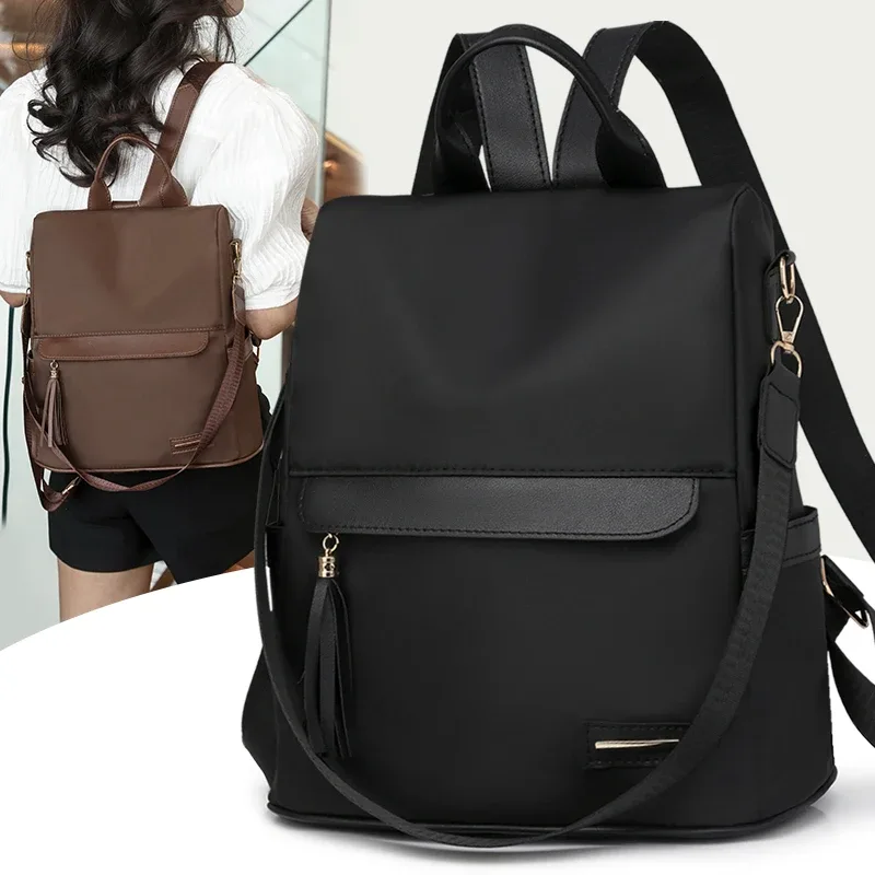femmes décontracté imperméable en nylon sac à dos nouvelle grande capacité femmes voyage sacs à bandoulière marque de mode femme anti-vol sac à dos