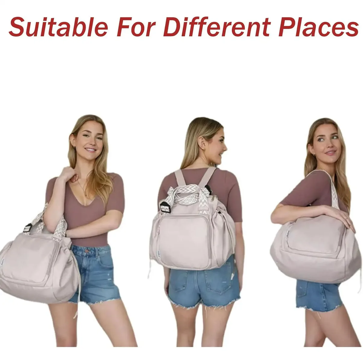 sac de rangement de voyage grande capacité léger multifonctionnel pour maman, sac à dos de sortie avec conception berceau, sac fourre-tout imperméable