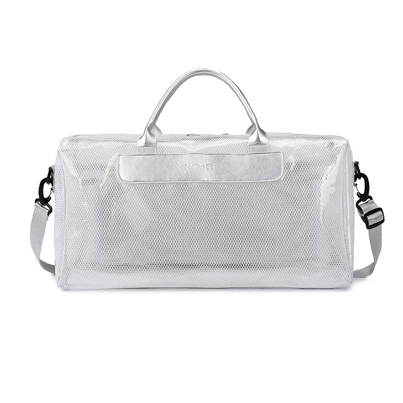 sac de rangement pour équipement de natation, avec compartiment séparé pour les articles secs et humides, sac de sport tendance pour les activités de remise en forme en eau chaude, sac de plage transparent et résistant pour les étudiants.