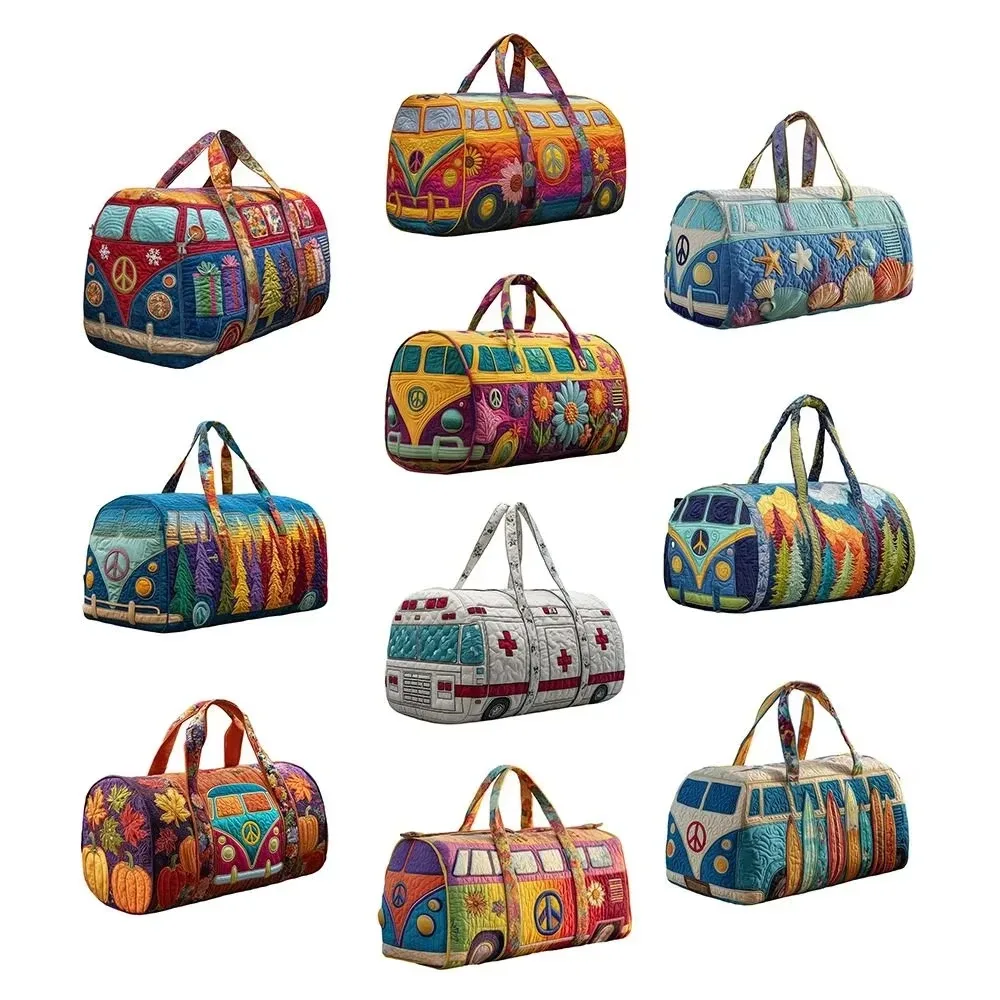 sac de voyage matelassé à sangle réglable, grande capacité, sac fourre-tout, sac de voyage matelassé 3d, sac à main pour courtes distances