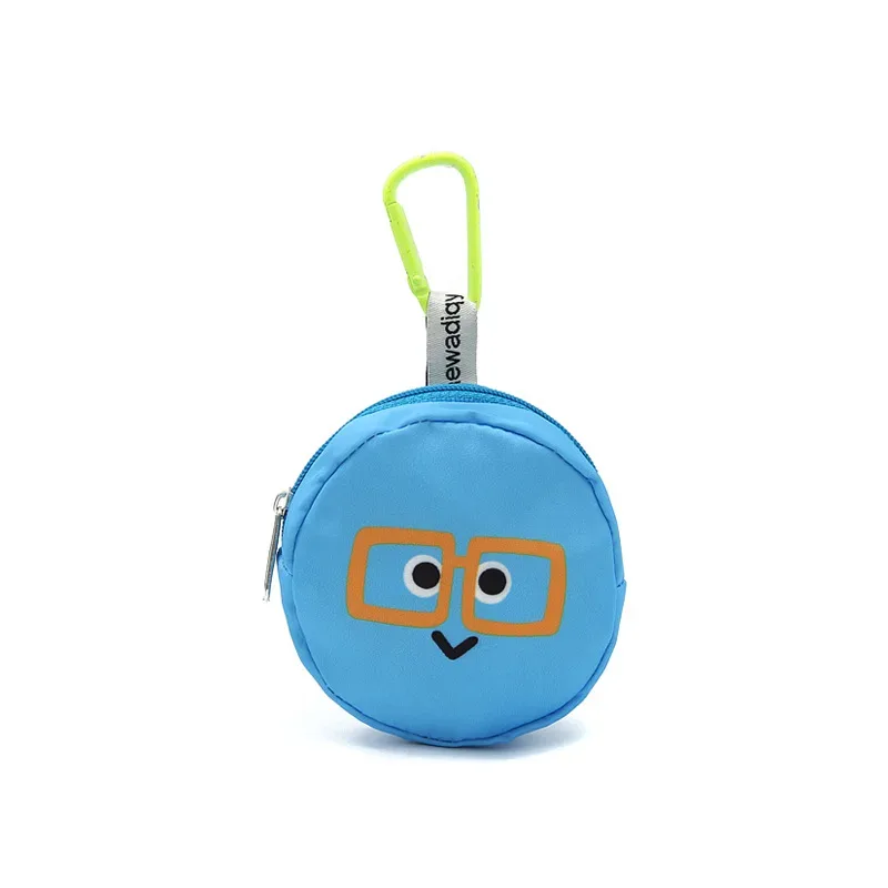 sac de rangement de clés pour femmes, design tendance, visage de dessin animé souriant mignon, mini écouteurs, sac de rangement de clés, porte-monnaie pendentif, sac de clés pour filles