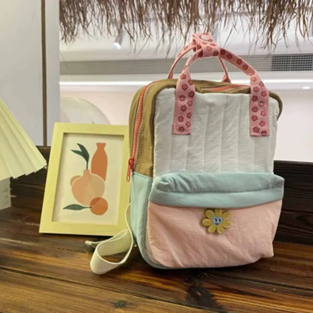 nouveau sac à dos brodé pour enfants, sac coloré avec pendentif tournesol mignon, sac à main personnalisé avec n'importe quel nom, sac à collation de voyage, sac pour le campus
