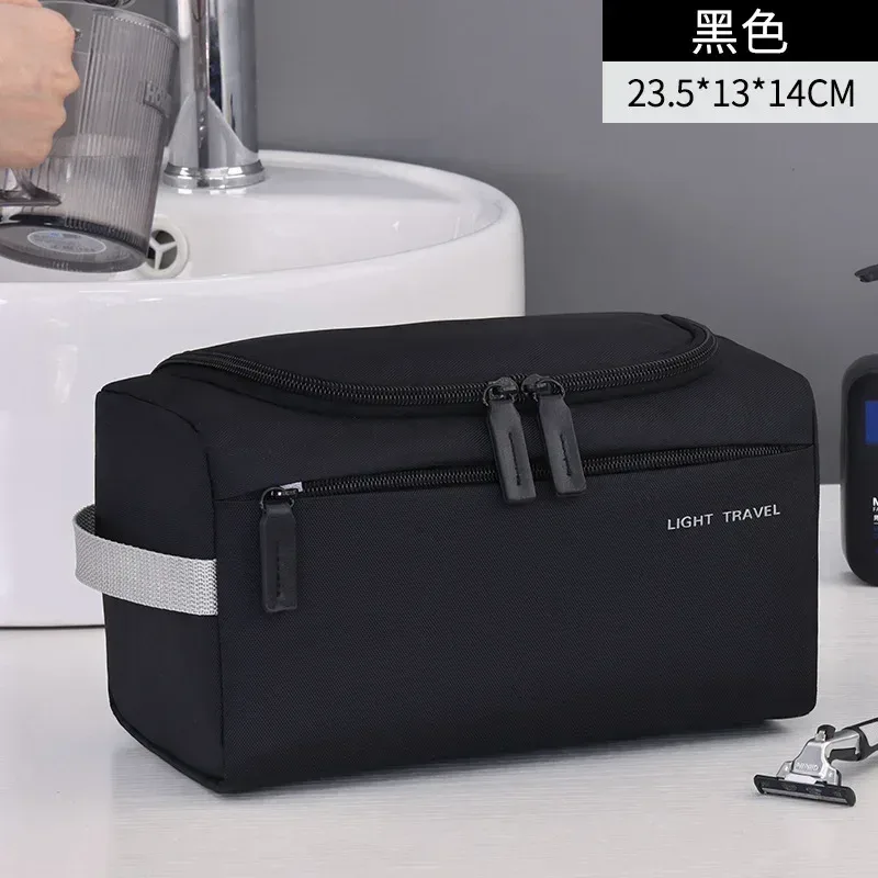 nouveau sac de toilette portable, ensemble de 3 pièces, indispensable pour les voyages, trousse de maquillage multifonctionnelle pour hommes, organisateur de cosmétiques, sac de rangement imperméable.