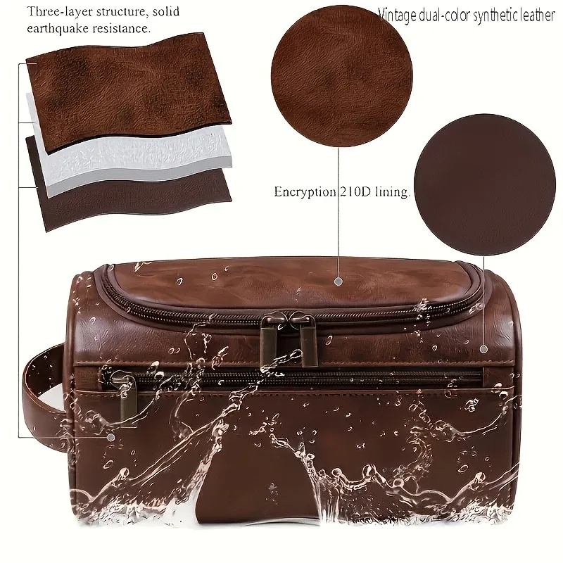 trousse de toilette personnalisée grande capacité, sac de rangement de voyage exclusif avec fermeture éclair, idéal pour les cadeaux d'anniversaire ou de vacances