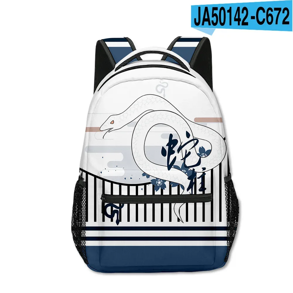 sac dos tissu oxford uni dessin animé géométrique multicouleurs triangles carreaux bandoulière arquée usage voyage