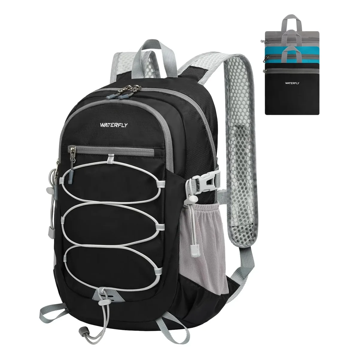 waterfly sac à dos pliable léger 15l : bandoulière respirante pour randonnée en plein air, camping, voyage, sac à dos pour hommes et femmes