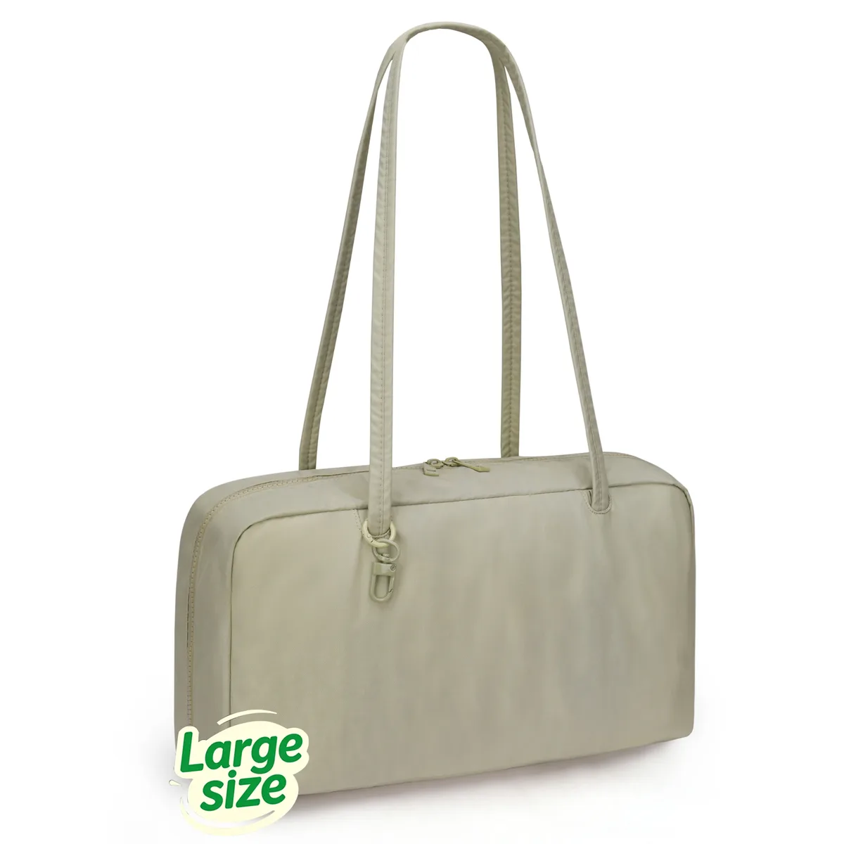 sac fourre-tout en nylon, sac à bandoulière pour femme avec clip porte-clés, sac à main léger à fermeture éclair, idéal pour le travail quotidien, les voyages, la gym, cadeau pour maman