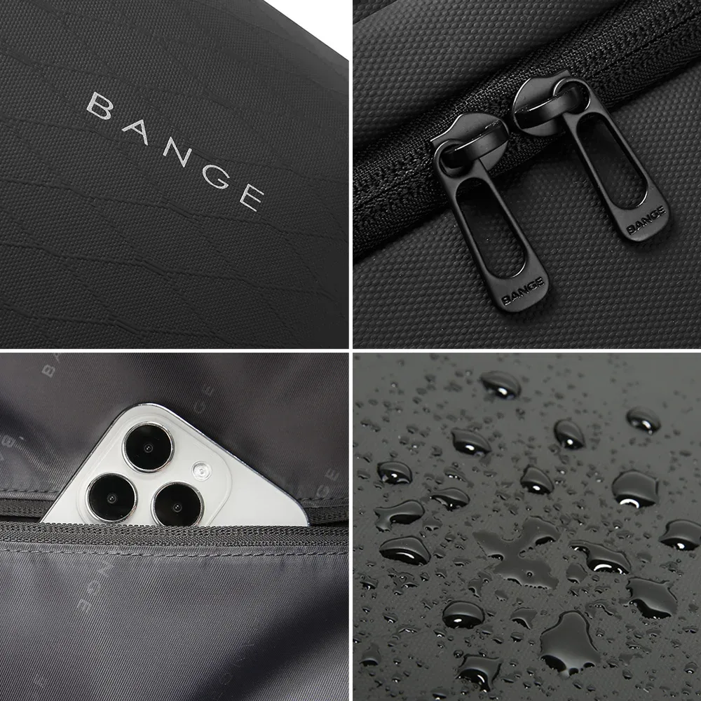 bange sac à dos pour ordinateur portable de 15,6 pouces pour hommes, sacs d'école imperméables pour garçons d'université, sac à dos de voyage pour hommes d'affaires et de sport