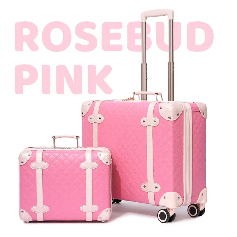 valise de luxe 16 pouces pour les courts voyages en avion - bagage à roulettes 18 pouces pour enfants, idéal pour les petites filles en voyage en avion