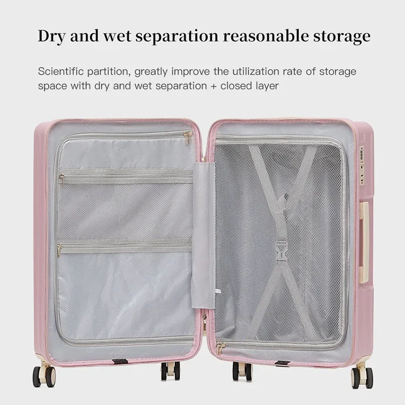 sushimu20-valise à roulettes de voyage, mini boîte à mot de passe, portable, universel, sac à bagages à roulettes