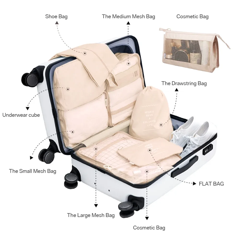 organisateur voyage sacs rangement oxford doux polyvalent transparent respirant fermeture éclair durabledurable pliable transport facile conception boucle empilable vêtements