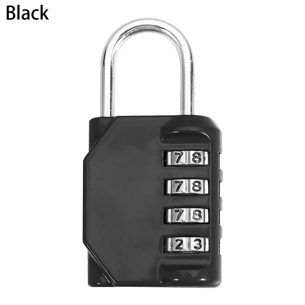 cadenas code métallique antirouille réinitialisable accessoires voyage serrure quatre chiffres jaune kaki rose vert gris rouge