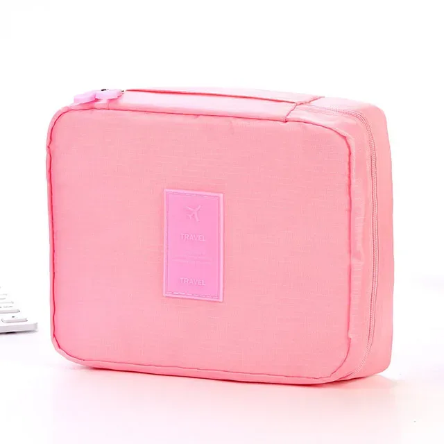 trousse de maquillage de voyage portable pour filles, étanche, multi-compartiments, multifonctionnelle, organisateur de toilette pour femmes
